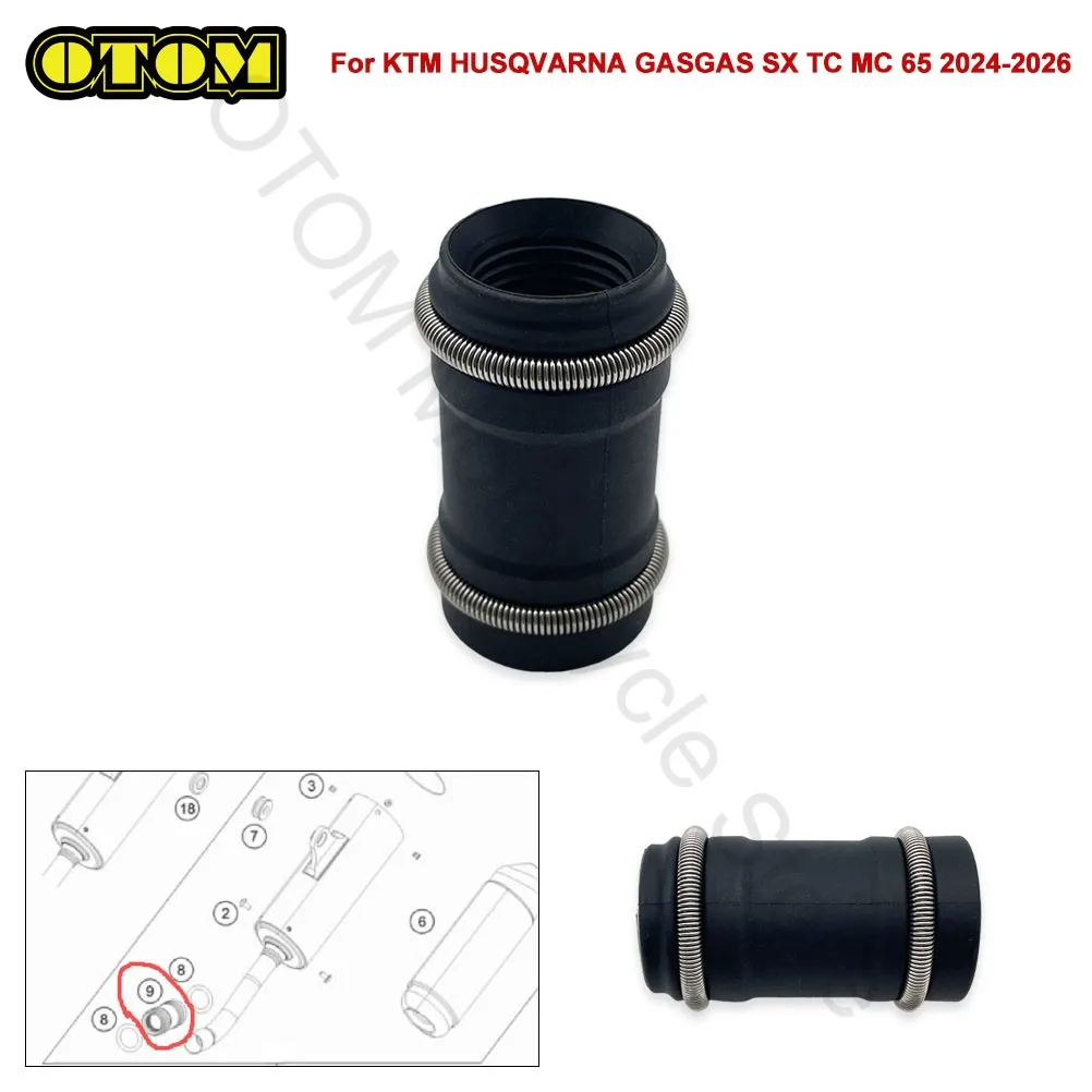 Anillo de Sellado de Goma para Tubo de Escape de Motocicleta KTM HUSQVARNA GASGAS, para Modelos SX65 SX85 TC65 TC85 MC65 MC85 2018-2026
