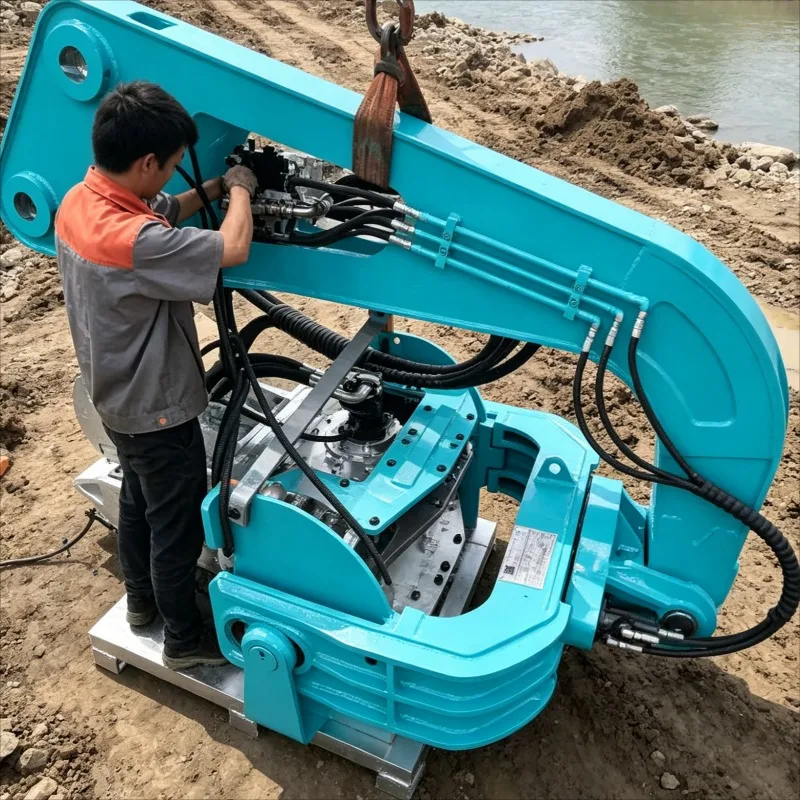 Customized Pile Driver High Frequency Vibratory Hammer for Steel Pipe Piling with Low Noise and Long Service Life