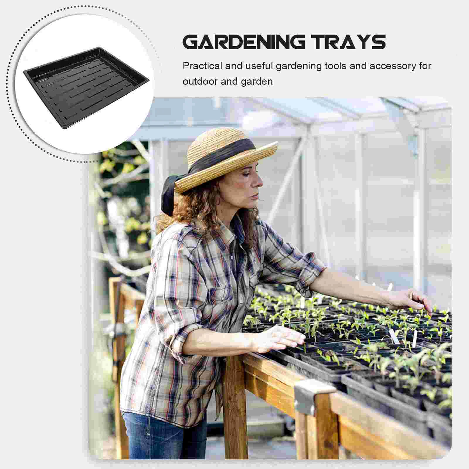 5 Pcs Cultivation Pot Holder Veggie Tray Nursery Growing Plants Without Holes Plate Sowing Plastic No Trays Planting Containers