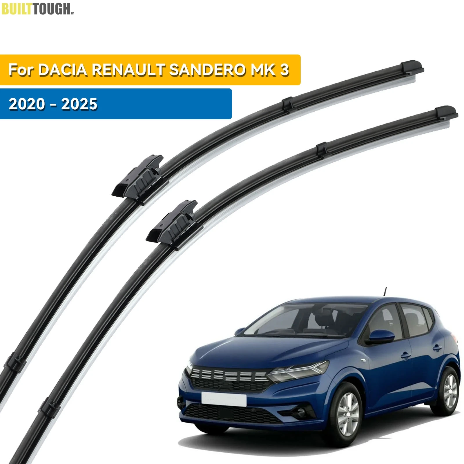 Front Windscreen Wiper Blades For Dacia Renault Sandero 3 MK3 Streetway Renault Logan Taliant Jogger 2020 2021 2022 2023 2024