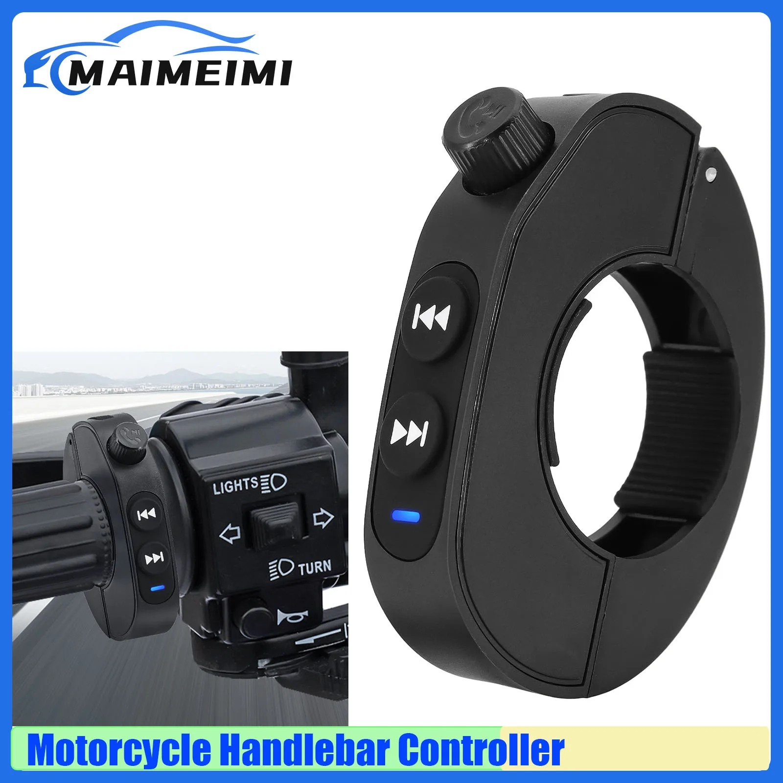 

Motorcycle Handlebar Media Controller Steering Wheels Switch Button Helmet Earphone Wireless Media Smart Phone Remote Controller