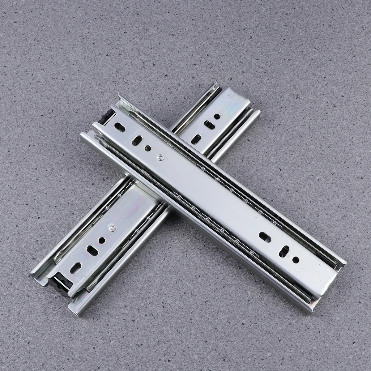 2 قطعة 8 بوصة 200 مللي متر درج الشرائح عالية الجودة الصلب دائم سهلة إصلاح خزانة أثاث القضبان 3 أجزاء مسار السكك الحديدية القابلة للإزالة