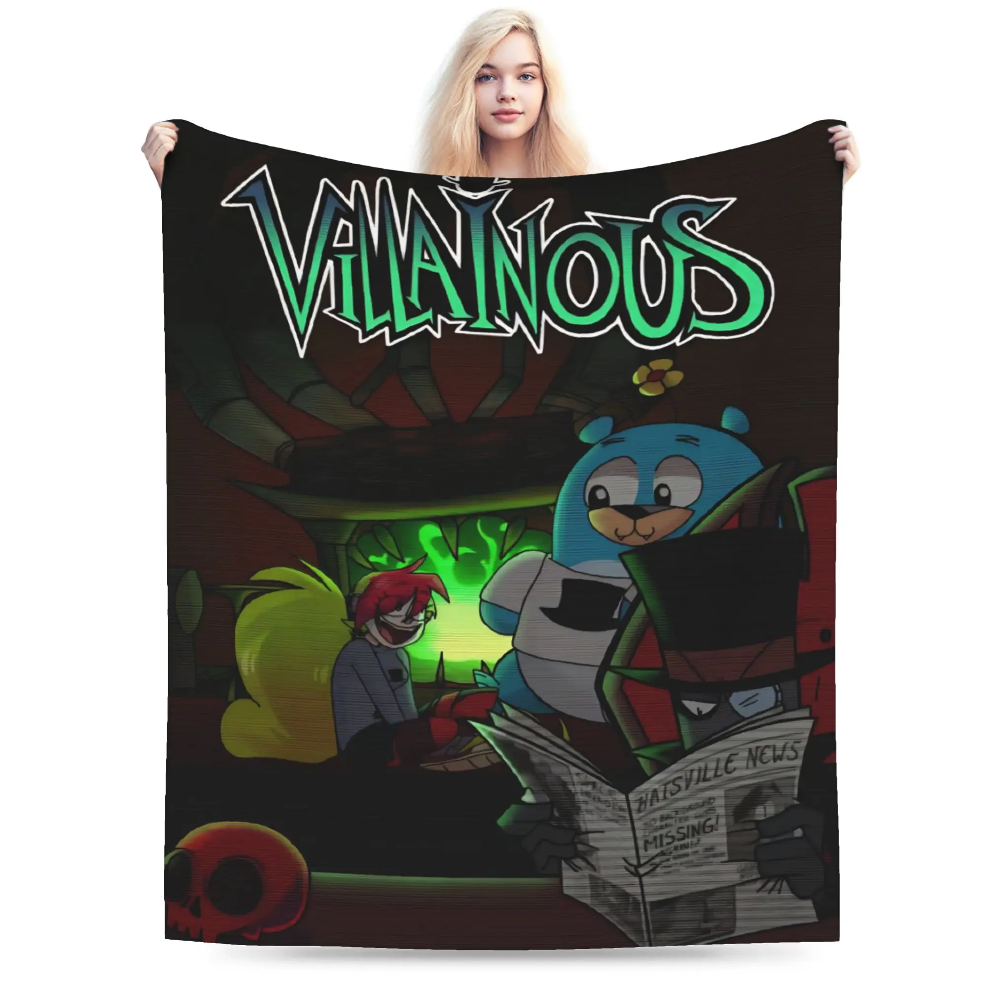 Super Soft Villainous Comdy Throw Blanket Premium Flannel Fleece Lightweight  Bed Blanket Cozy Fluffy Bedspread All Season Use
