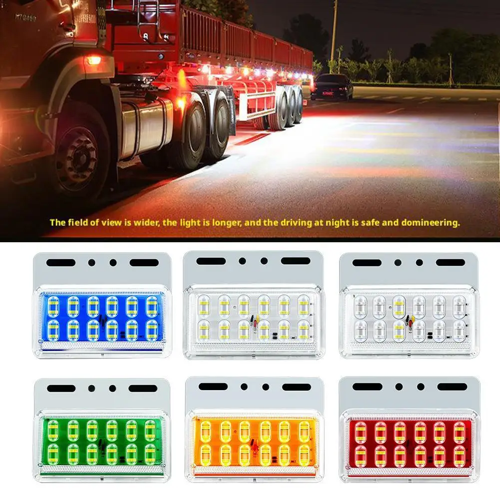 

Cargo Truck LED Edge Light 24V Trailer Super Bright Waterproof Illumination Ground Side Light Tire Light Wide Turn Signal