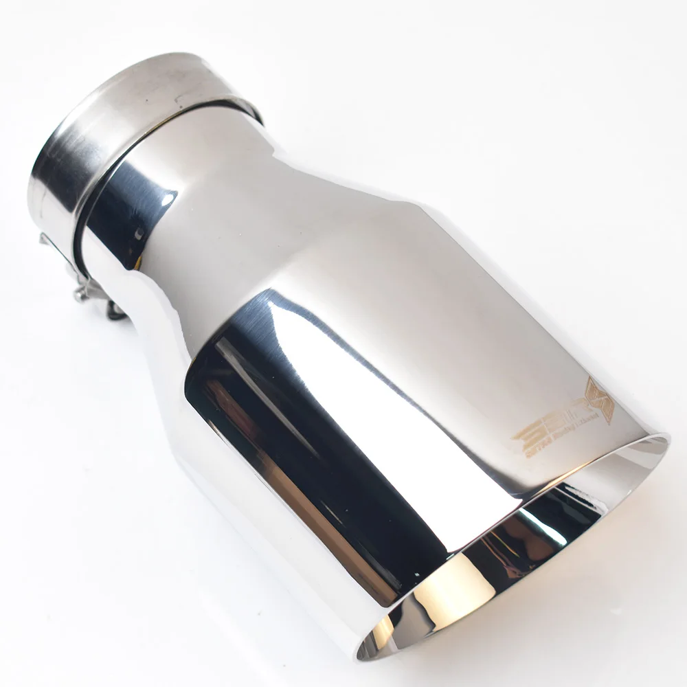 Setrs Shinny  Piece Car 304 Stainless Steel Universal Bevel Edge System Muffler  End Pipe Bright Exhaust Tip