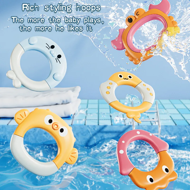 Octopus ring waterspeelspeelgoed, babybadje drijvende werpring octopus waterspeelspeelgoed, badkamerconcentratie en intelligentiespeelgoed
