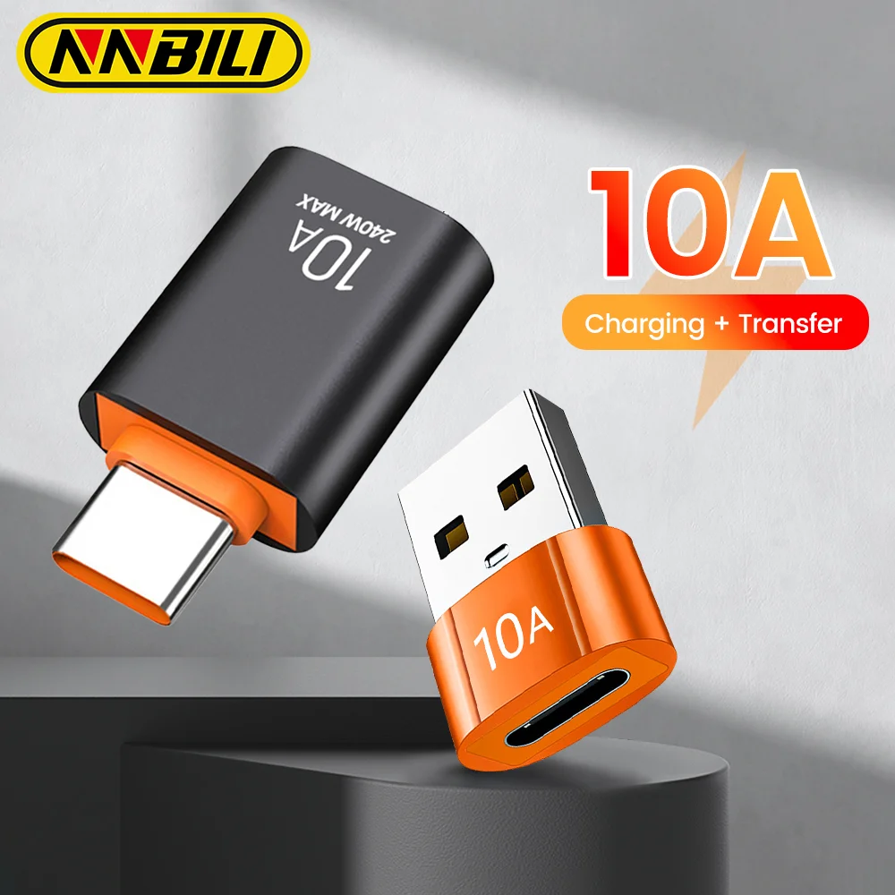 

NNBILI 10A OTG USB 3.0 To Type C Адаптер USB Female To Type c Male Адаптер для быстрой зарядки OTG USB C Для Xiaomi Samsung Laptop PC
