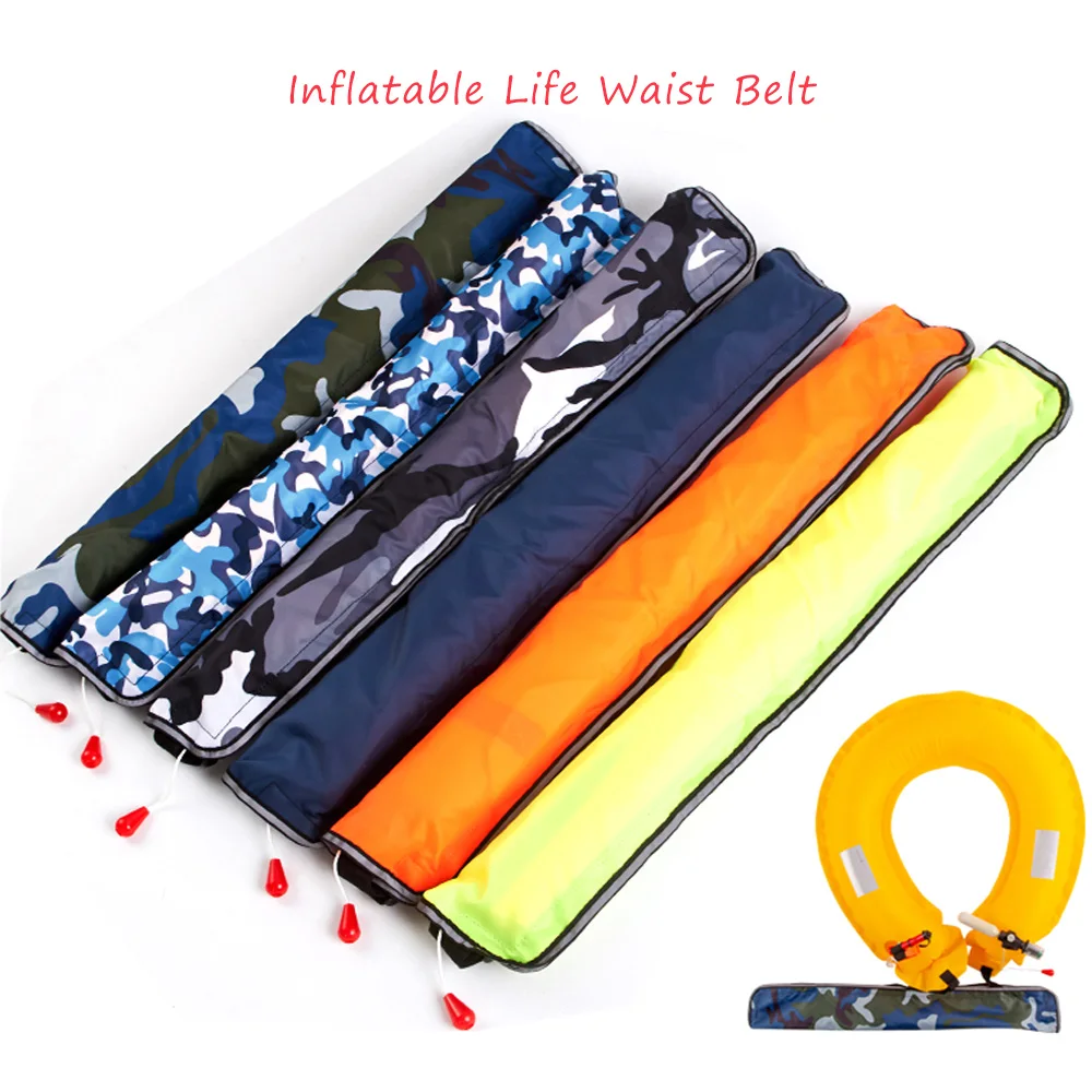 PFD Automatic Inflatable Life-saving Belt 100N Life Fishing Vest Self-inflatable Swimmer Round Buoys Rafting Boating Lifejacket