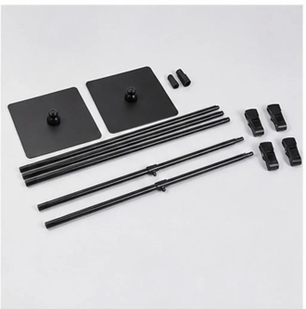 2Pcs T Shaped Metal Poster Holder Adjustable Banner Display Stand Tabletop Advertising Sign Holder Desktop T Shaped Banner Stand