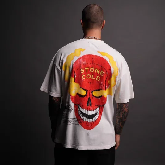 

C SPORT New Wolf Head Fitn Loose Cotton T-irt ort Sve Breathable Youth ular American Sle round Ne Top