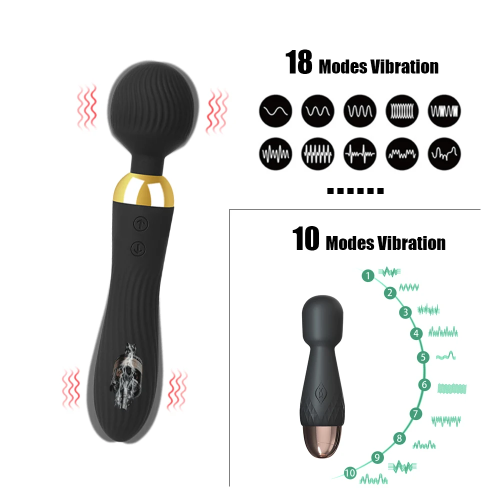 Cordless Magic Wand Vibrators For Women Vaginal Clitoral Stimulator Nipple Breast Massager Anal Plug Big Dildos Female Sex Toys - Image 3