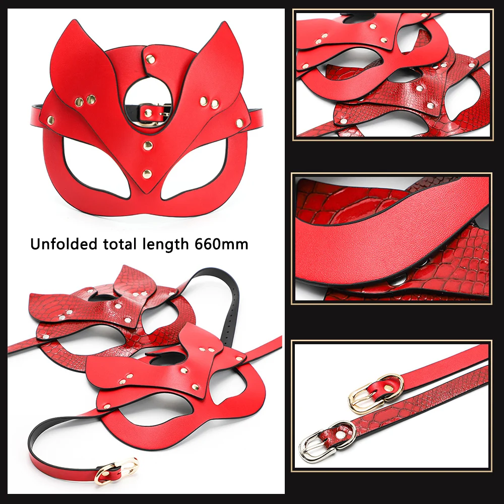 Masque de tête fétiche en cuir PU pour hommes et femmes, BDSM, Bondage, Catwoman, Halloween, Tim, Py Play, Sex Toy, Jeux de cosplay pour adultes