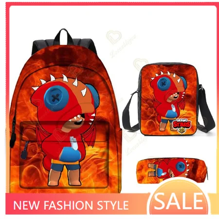 Anime Figure Adisputent Backpack Bag Set Boys Schoolbags Kid School Boy Bookbag Student Schoolbag Kid Pencil Case Back To School