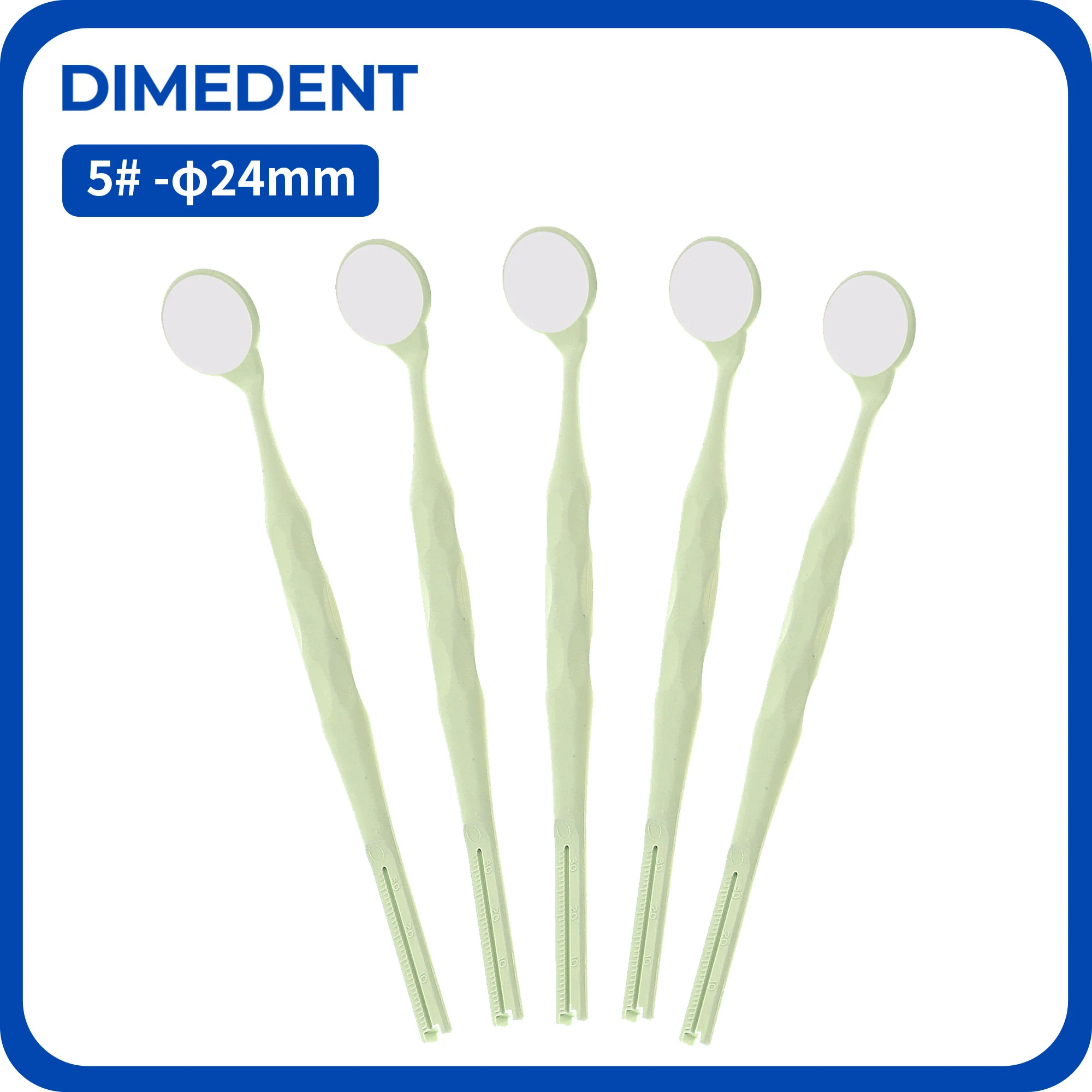 DIMEDENT Dental Double-Sided Mouth Mirror Anti-Fog Non-Ghosting Multi-Color Oral Examination Mirror For Dentist Clinic