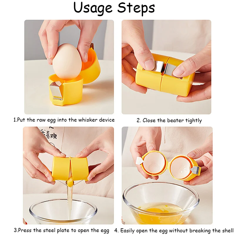Egg Shell Opener,Egg Cracker Tool,Handheld Egg Opener for Hard Boiled Eggs, Stainless Steel Eggshell Breaker Egg Shell Cutter
