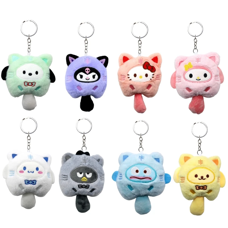 

8 Styles Sanrio Plush Toy Kawali Hello Kitty Kuromi My Melody Cinnamoroll Soft Stuffed Doll Pendant Toys Girl Kids Birthday Gift