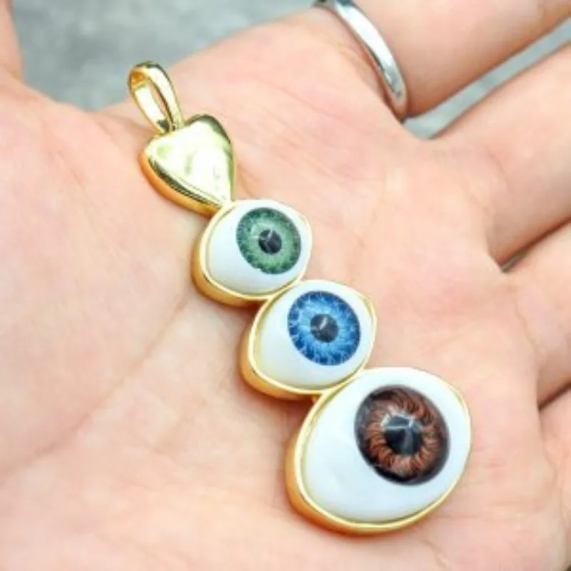 Islam metallo gioielli color oro ciondolo in rame religioso malocchio turco orecchini a forma di cuore o ciondolo collana popolare