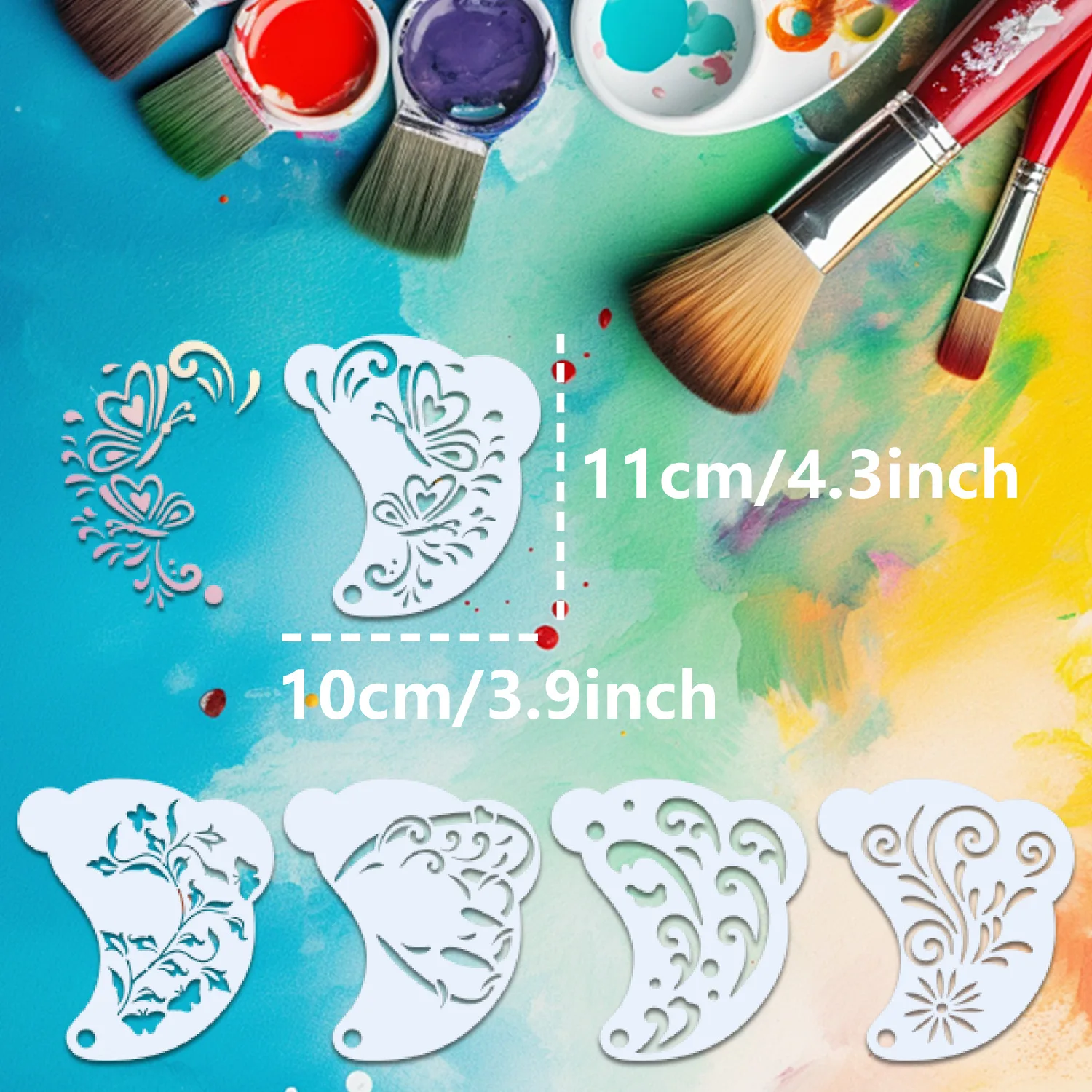 160pcs Face Painting Templates Stencils Reusable Children Art Paint Templates, DIY Drawing Stencils, Adult Party Makeup Tool