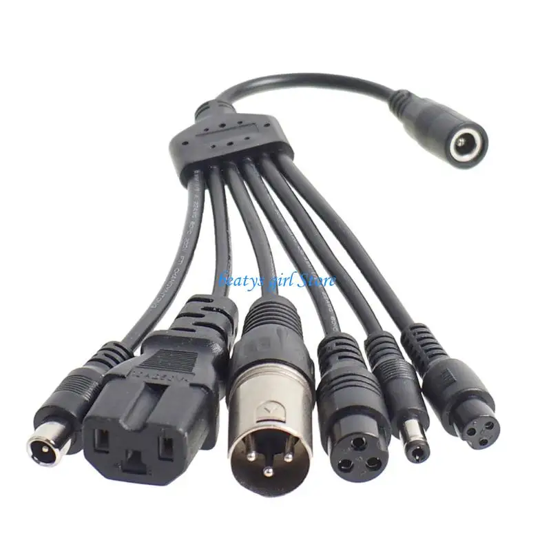 C7AB Heavy Duty 6 In 1 USB Chargers Cable For Simultaneous Charging Of Multiple Device