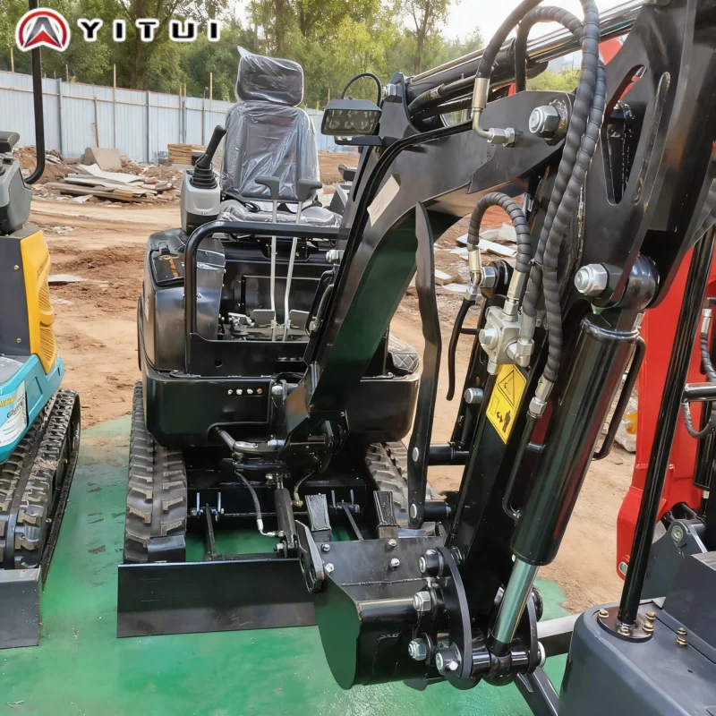 Miniexcavadora multifuncional personalizada, excavadora sobre orugas pequeña, ingeniería de jardín, microexcavadora, máquina de zanjas para el hogar y la granja