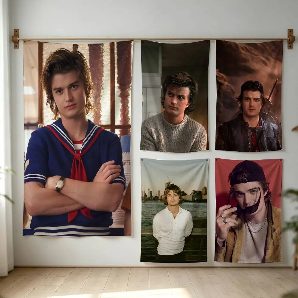 Joe Keery Stranger Flag Digital Printing Banner for Garage Wall Out Door Decoration