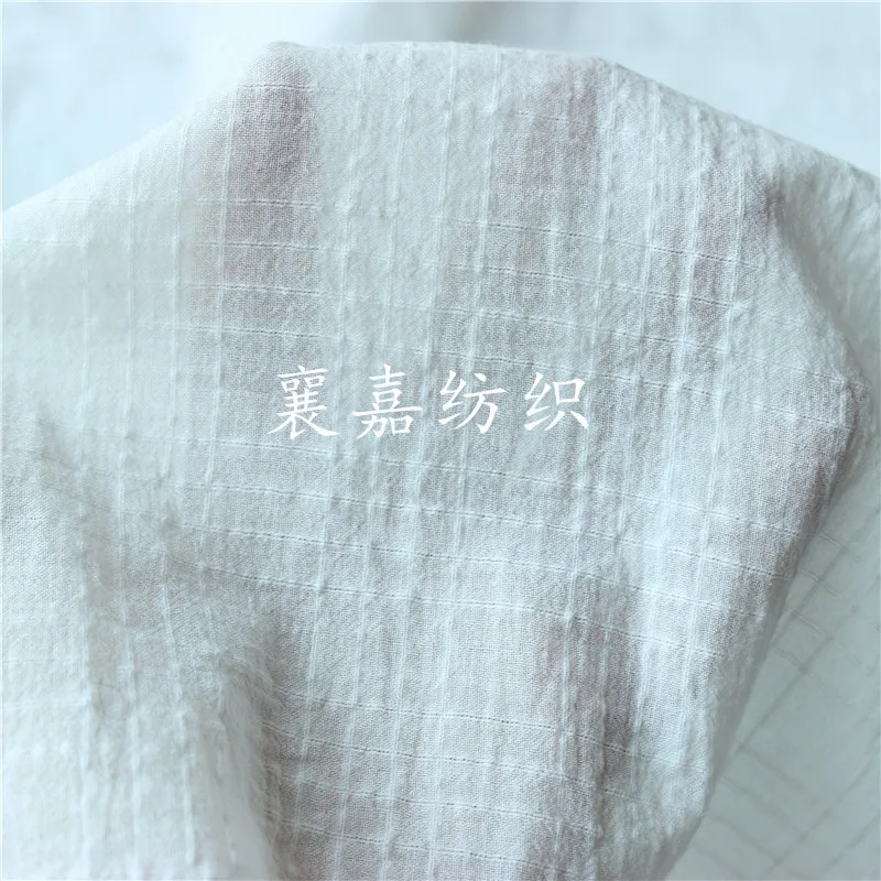 Pure Cotton Yarn Jacquard Fabric Small Bubble Lattice Fabric Children\'s Wear Women\'s Clothing Cloth DIY Apparel Sewing Fabric