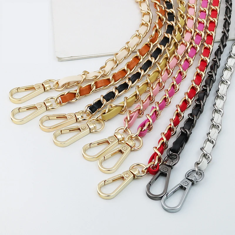 120CM Purse Chain Strap Crossbody Handbag Chains Replacement Leather Shoulder Bag Chain Straps Diy Women Girl Bag Part Accessory