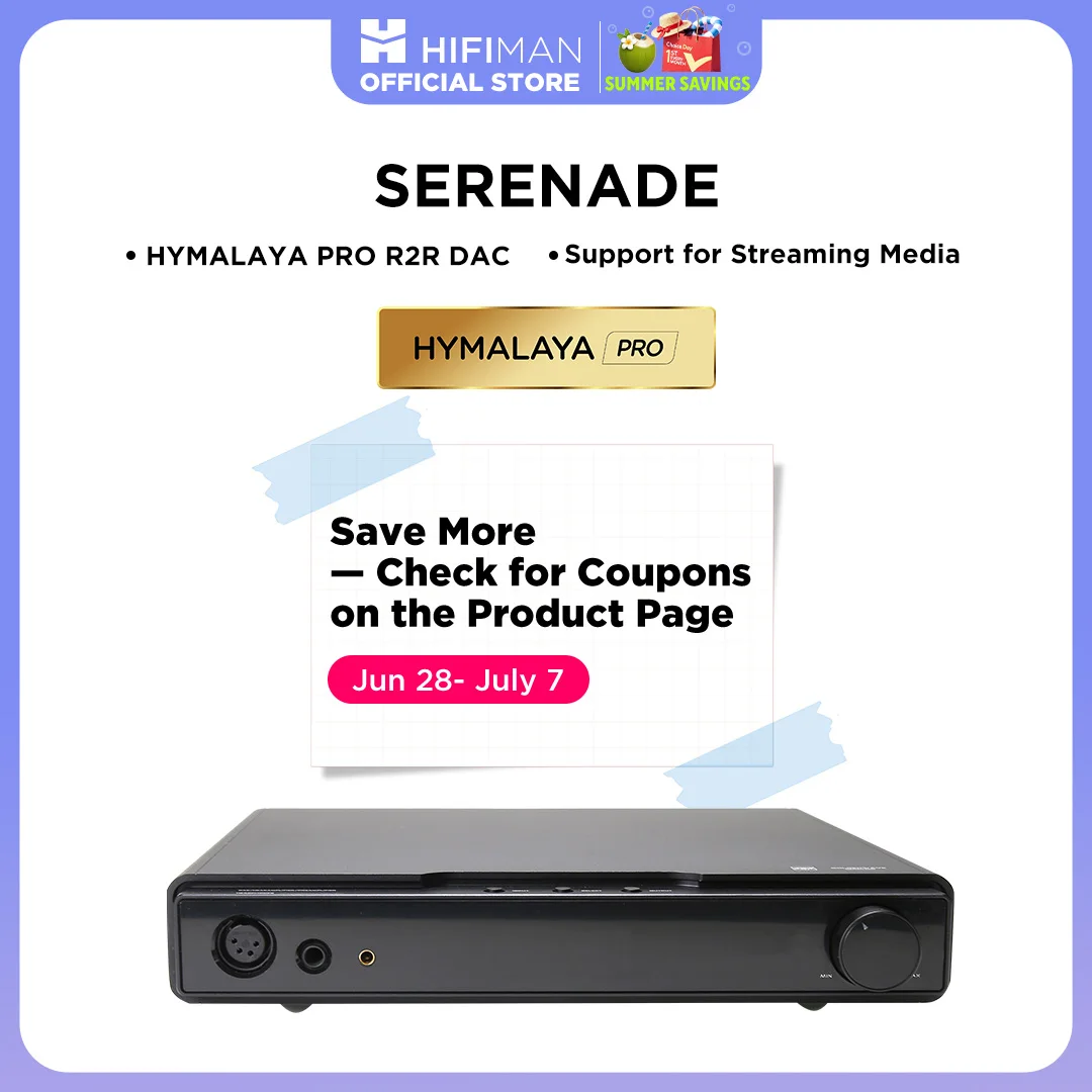 HIFIMAN SERENADE Hi-Fi DACとHYMALAYA PRO R2R DAC搭載のクラスAヘッドホンアンプ、ストリーミングメディア、LAN有線ネットワーク対応、ブラック