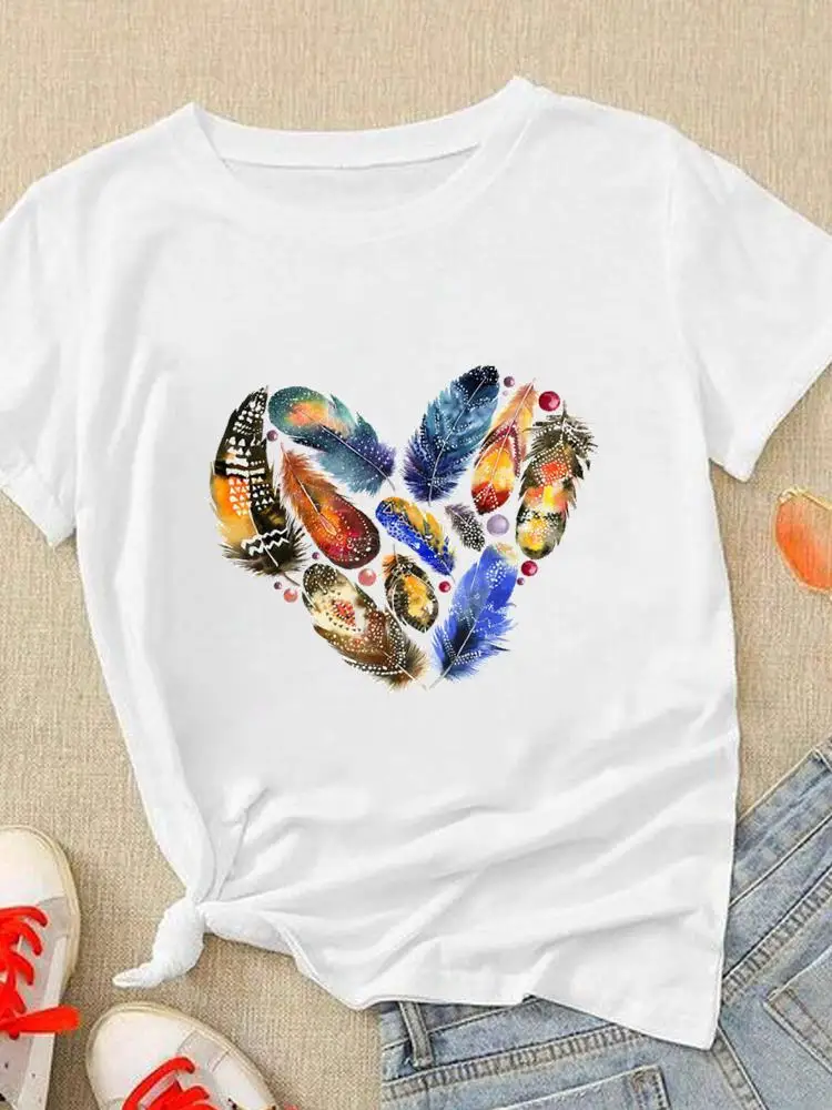 Dream Web Butterfly 90s Printing T-Shirt Short Sleeve Printed Tee Clothing Fashion Women Lady Tshirts Casual Graphic T Top