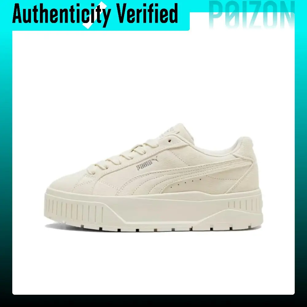 PUMA Karmen II, ténis de skate de cano baixo, resistentes à abrasão, modelo feminino, branco, 397457-03.