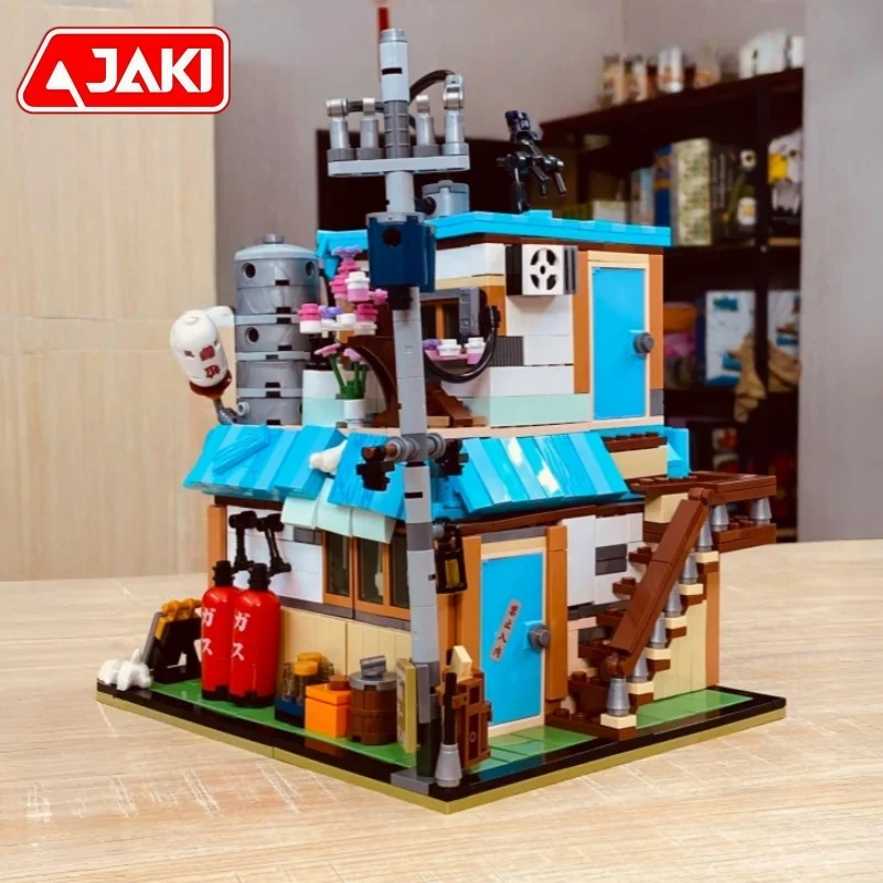 

JAKI Naruto Ramen Ресторан Сборка строительных блоков Kawaii Аниме Мультяшная модель Настольные коллекционные украшения Праздничные подарки