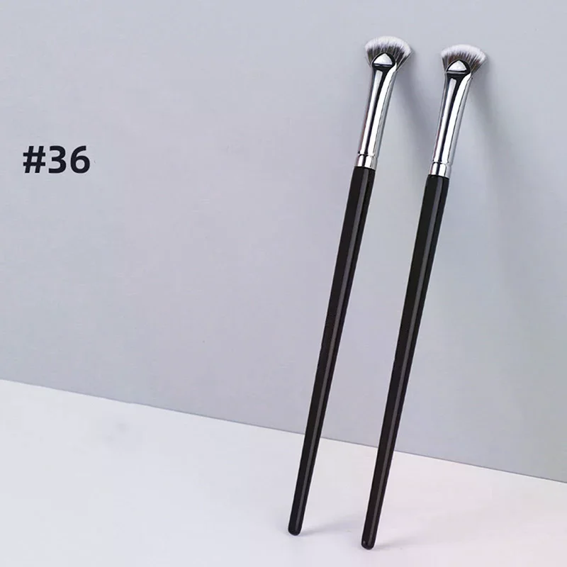 1 Uds. Cepillo de pestañas profesional en forma de abanico suave sin caída belleza pestañas maquillaje cepillos máscara resaltador polvo herramienta para difuminar