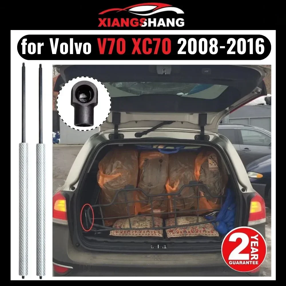Siłowniki pneumatyczne dla Volvo V70 XC70 (2008-2016) kombi 39859356 kratka przedziałowa bagażnika osłona dla psa bariera Mesh amortyzatory gazowe wspornik podnośnika