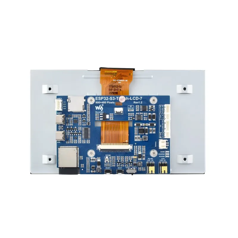 Waveshare ESP32-S3-LCD-7,ESP32-S3 7inch Display Development Board, ESP32 With Display,800×480,Options For Touch Function,32-bit