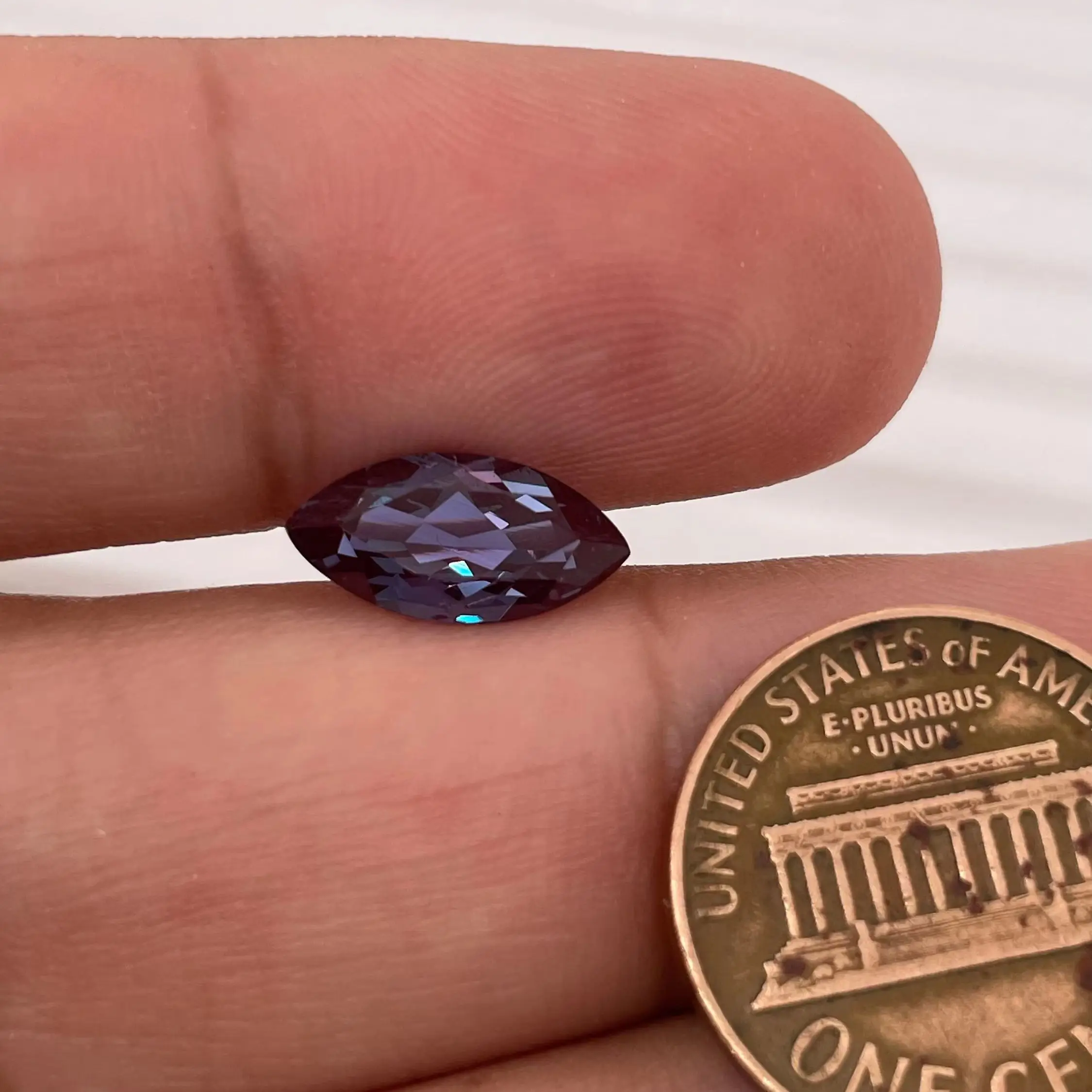 Lab-Created Alexandrite VVS Color Change Russian Purple turns Blue-green Loose Gemstones Marquise Shape Jewelry Ring & Pendant
