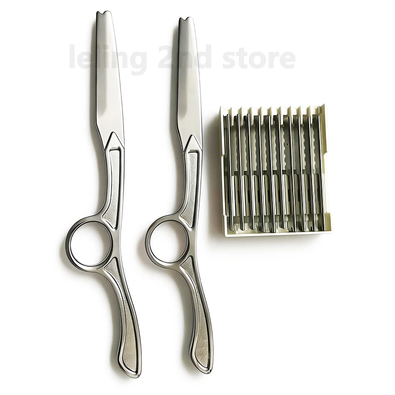 10Pcs Manual Straight Barber Edge Razor Beard Hair Remover Shaving Knife Hairdressing Devices Shaver For Haircut Wholesale