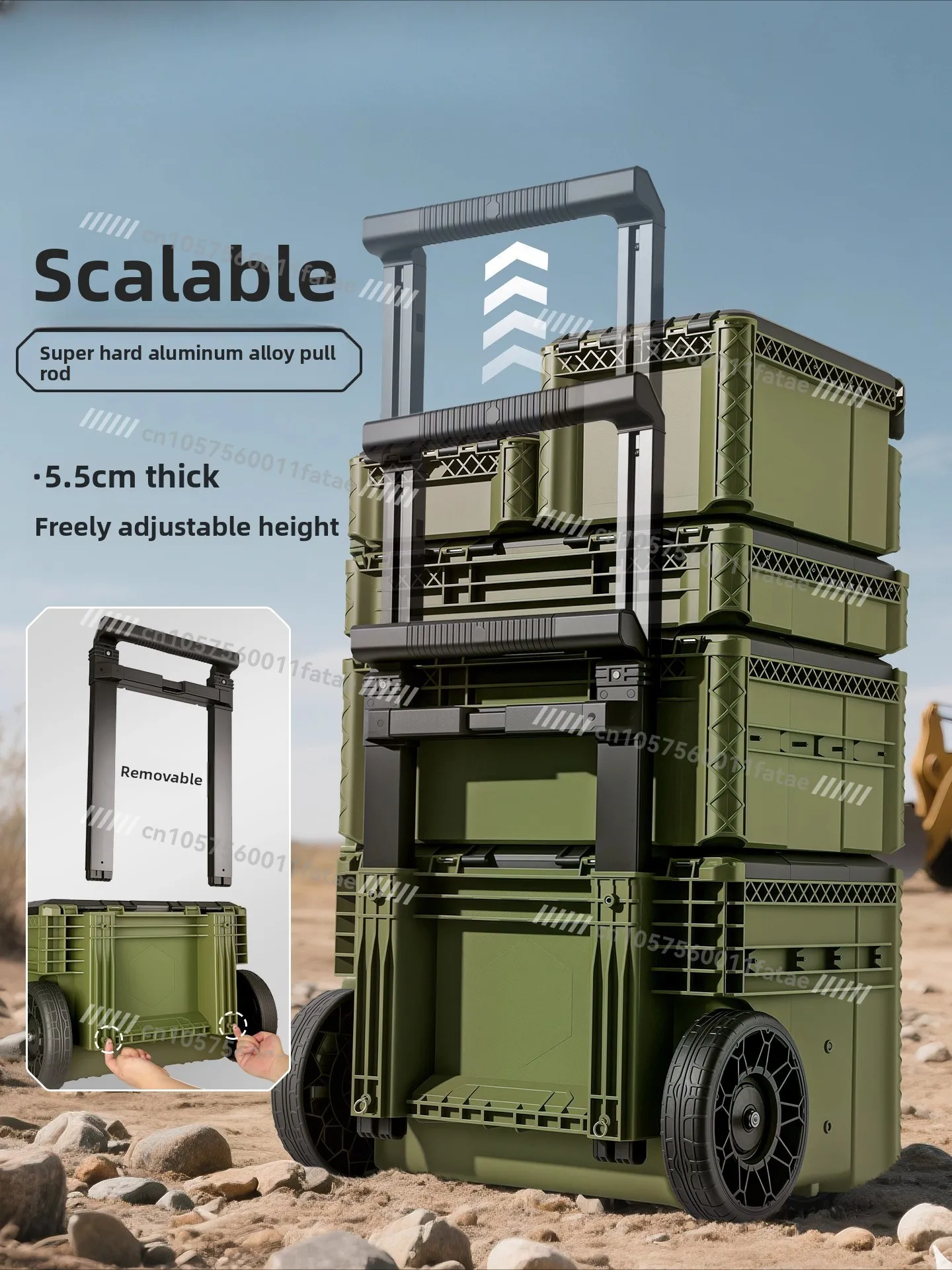 Toolbox Hardware Storage Box Combination Stacking Box Trolley Type Industrial Grade New Base Station Type Hand Pull Large Box