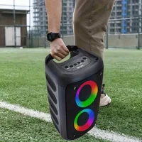 Housse de protection de poignée pour haut-parleurs portables JBi Boombox 1/2/3, poignée antidérapante, tissu durable avec motif à carreaux noirs 4