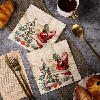 다채로운 크리스마스 트리 프린트 티슈 페이퍼, 크리스마스 생일 파티 테이블 장식 종이, 총구 종이, 20 개/팩, 33*33cm Best5 다채로운 크리스마스 트리 프린트 티슈 페이퍼, 크리스마스 생일 파티 테이블 장식 종이, 총구 종이, 20 개/팩, 33*33cm Best5