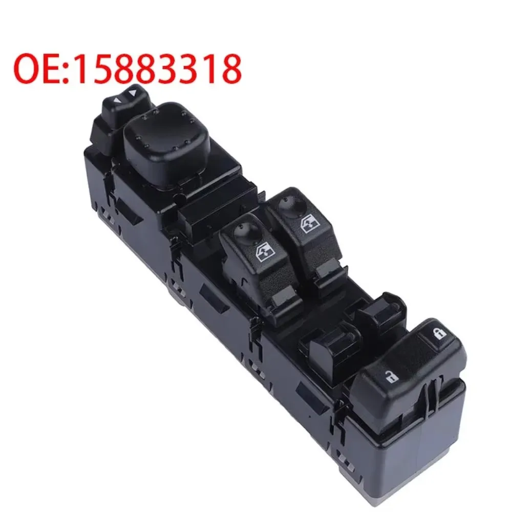 Front Left Power Window Switch Compatible withfo'r Chevrolet Silverado 2003-2007 GMC Sierra Part Number 15883318 641-00601 64100