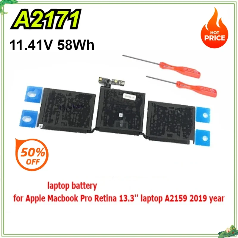 

A2171 A2159 A2338 A2289 Laptop Battery For Apple Macbook Pro Retina 13.3'' 2019 Year 11.41V 58Wh