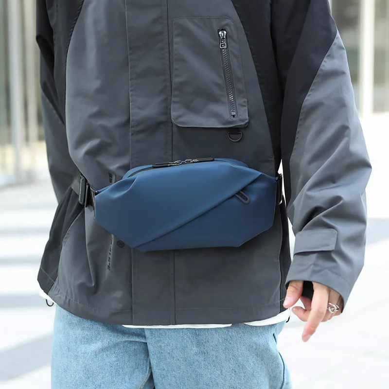 Riñonera minimalista para deportes al aire libre para hombre, bolsa de cintura para correr y trotar, riñonera impermeable con estilo, bolsa cruzada