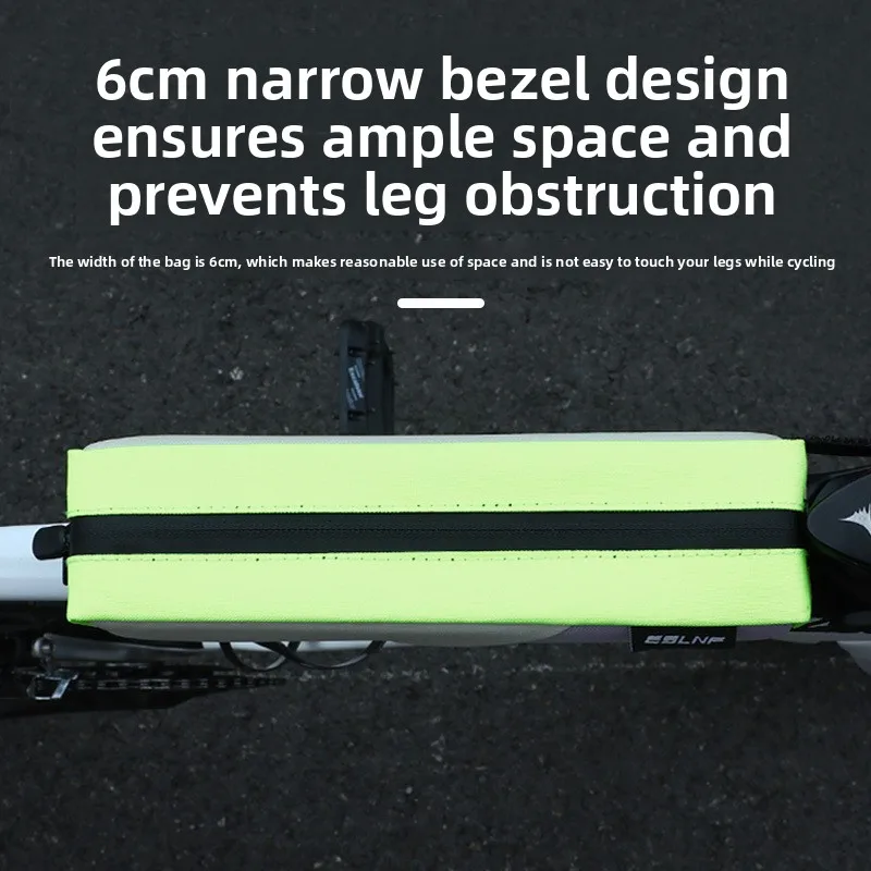 Mountain Bike Top Tube Bag Waterproof Bicycle Frame Bag for Cycling Color Block Front Frame Pouch for MTB Road Bike Accessories