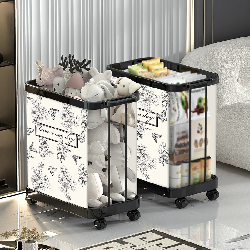 

Stylish Rolling Laundry Hamper with Brake System Extra Large Capacity Mobile Storage Bin for Bathroom/Bedroom Organization