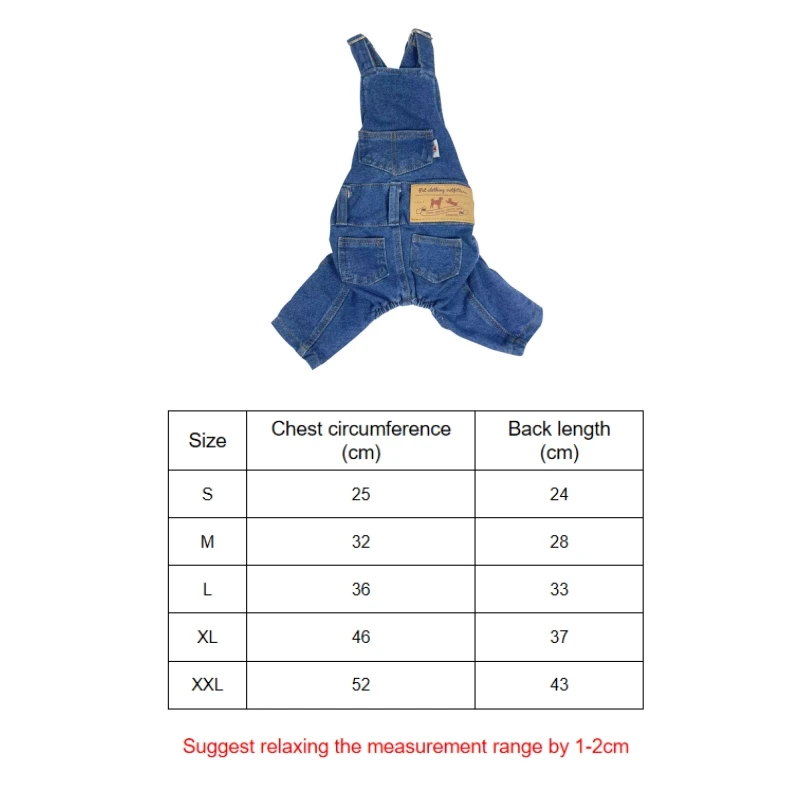 Fashion Pet Jean Overalls for Dogs Soft Denim French Bulldog Apparel Puppy Costumes for Small Medium Dogs Jeans Shirt Pant Sets