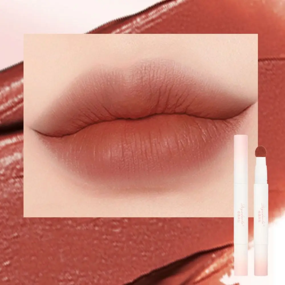 Lip Care Cosmetics Waterproof White Tube Lipstick Long Lasting Non-Stick Lip Gloss Smooth Nude Velvet Lip Glaze Cosmetics