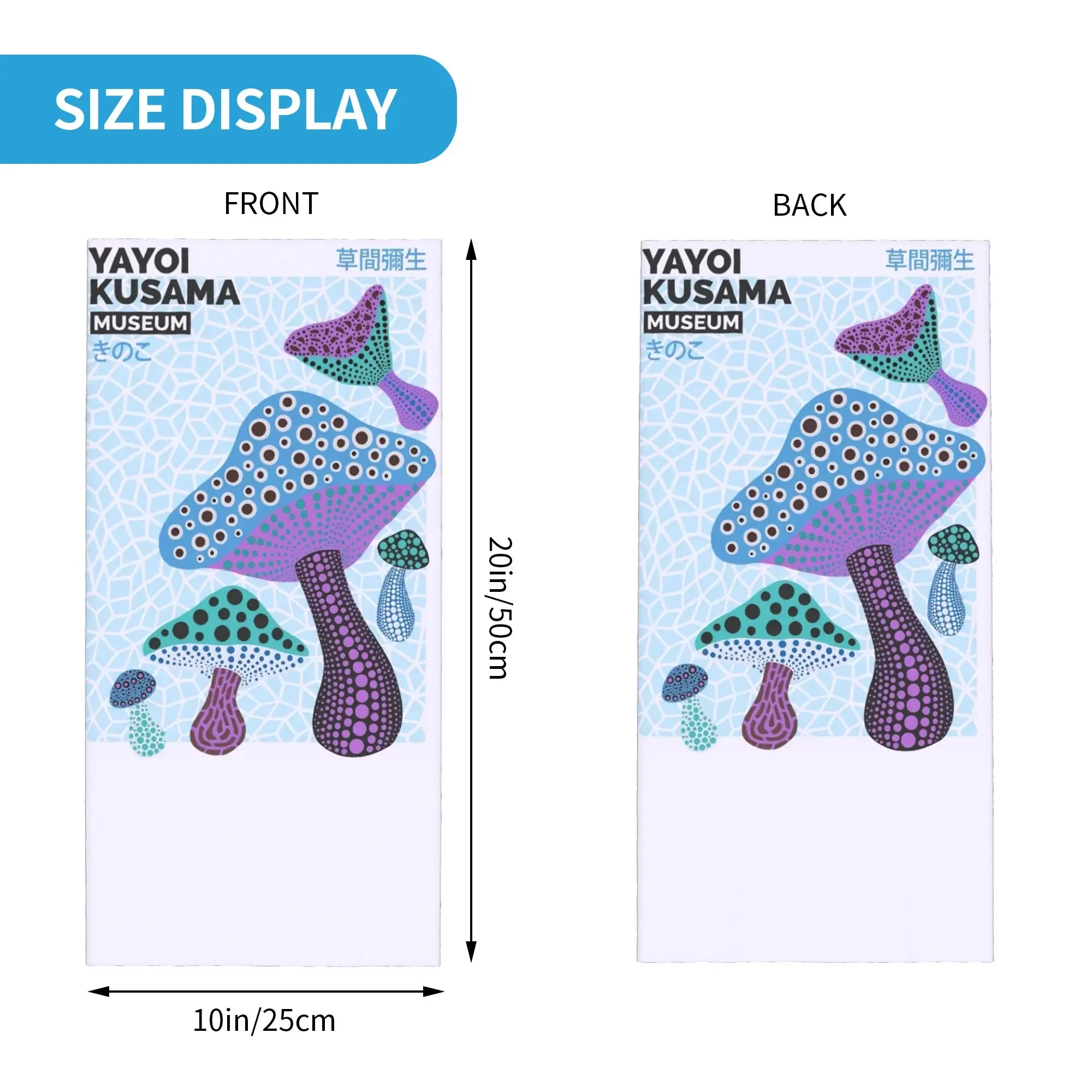 Yayoi Kusama Pumpkin Classic Artists Bandana Neck Gaiter Hiking Running Women Men Wrap Scarf Headband Warmer Face Scarf Cover