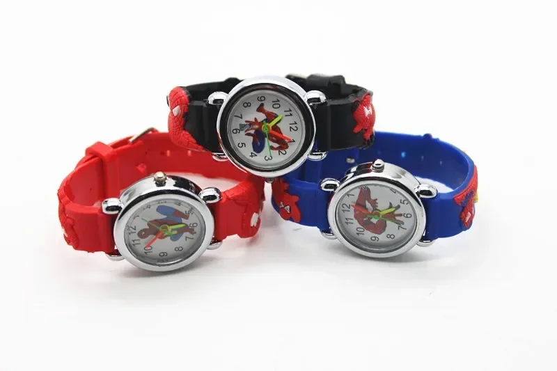 Montres SpidSuffolk pour enfants, montre à quartz en caoutchouc 3D, montre de dessin animé mignon, horloge cool, cadeau pour enfants, mode, offre