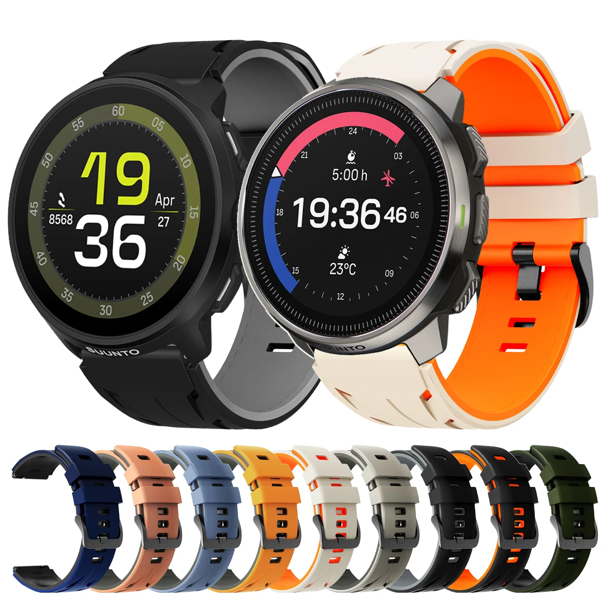 22 mm Uhrenarmband für SUUNTO RACE 2 Sport-Silikonarmband für SUUNTO RACE S/RUN/VERTICAL/Ocean/5 9 PEAK Pro/5 PEAK-Armband