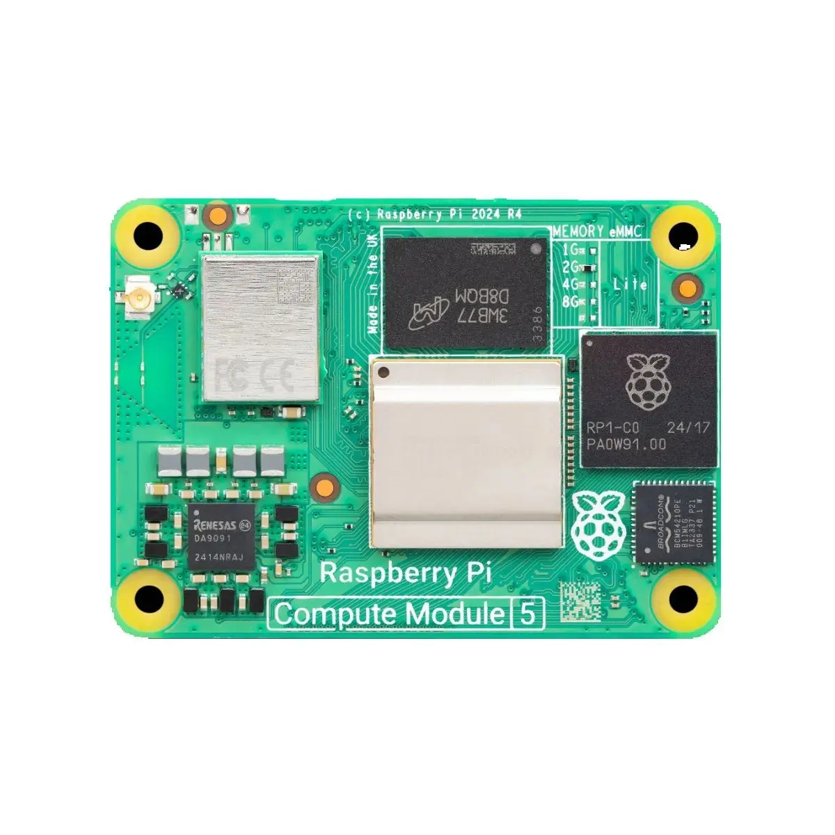 VoltSRaspberry Pi Compute Module 5 CM5 Develop Board 2.4GHz 5.0GHz Wi-Fi Bluetooth 5.0, 2GB 4GB 8GB 16GB RAM,16GB 32GB 64GB EMMC